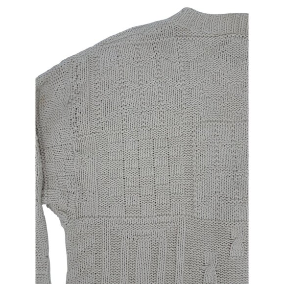 Vintage Y2K American Eagle Knit V-Neck Button Down Grunge 90s Grandpa Cardigan L - Picture 9 of 14